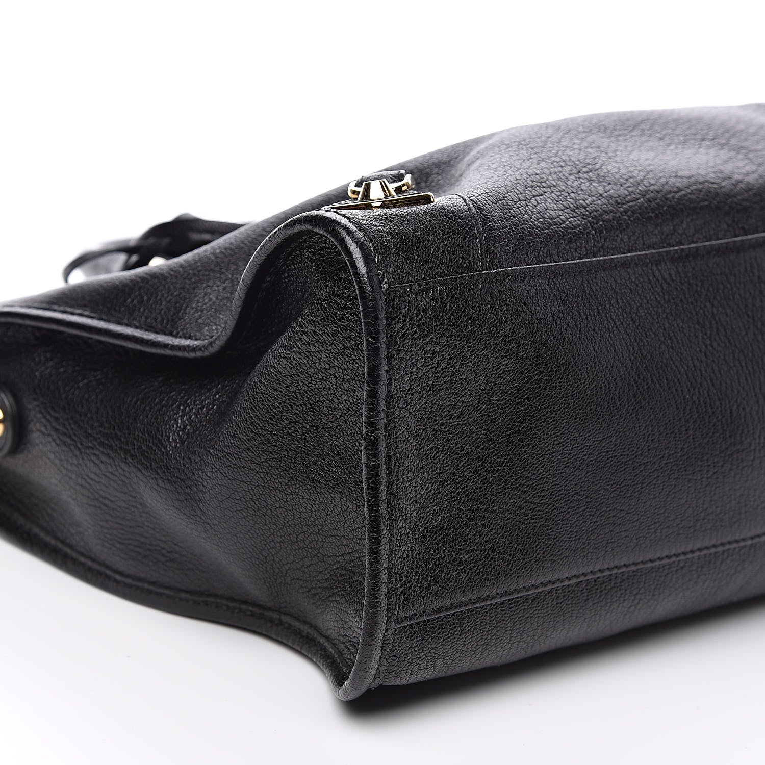 Balenciaga Chevre Gold Metallic Edge Hardware City Black 9 of 12