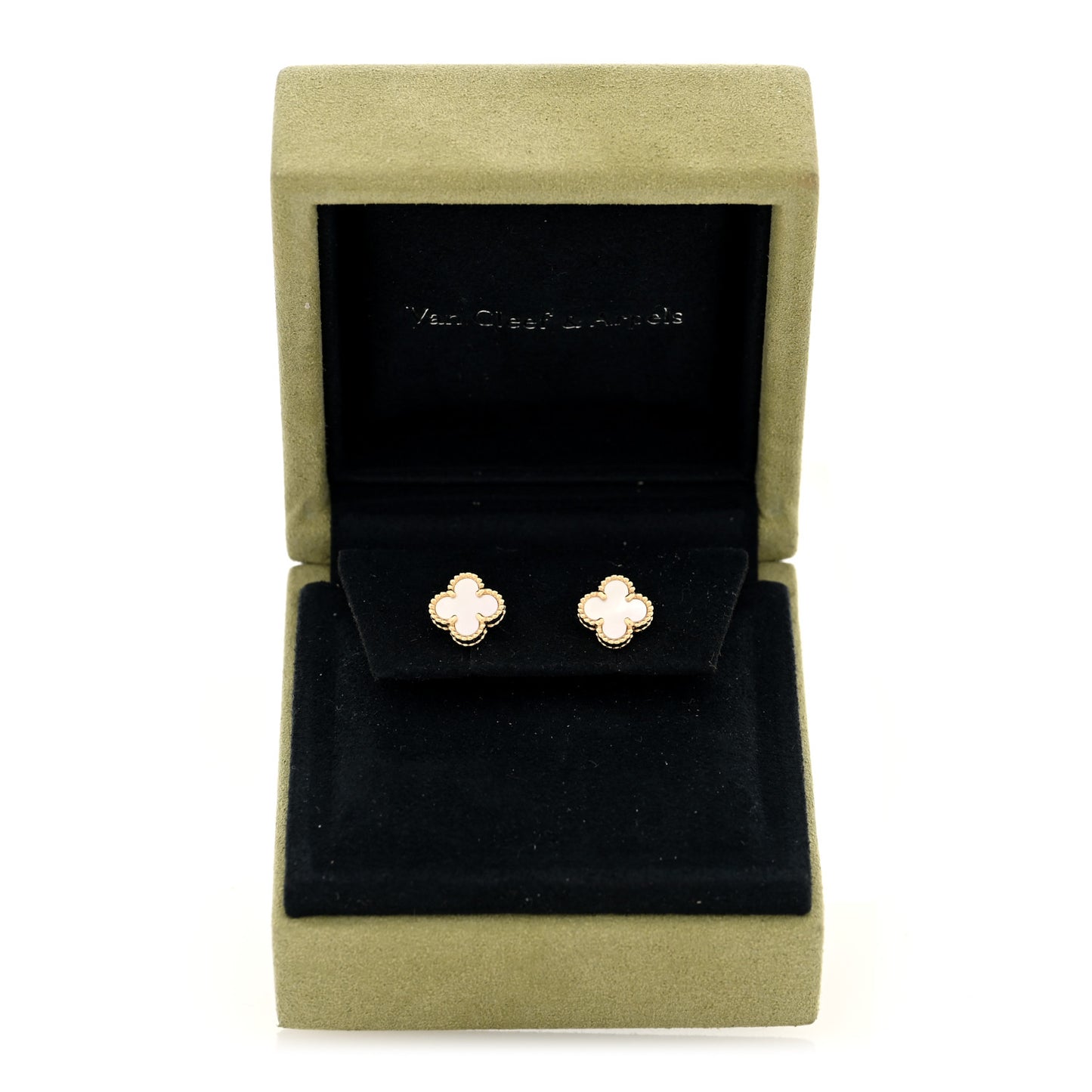 18K Yellow Gold Mother of Pearl Sweet Alhambra Earrings