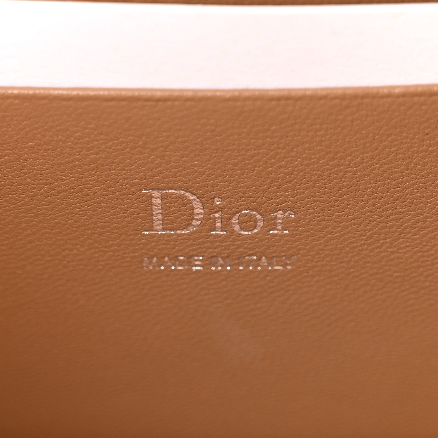 Christian Dior Supple Lambskin Bow Pouch Camel 6 of 10