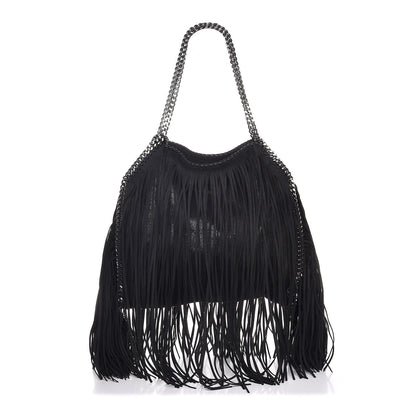 Stella McCartney Eco Suede Fringe Falabella Tote Black 1 of 8