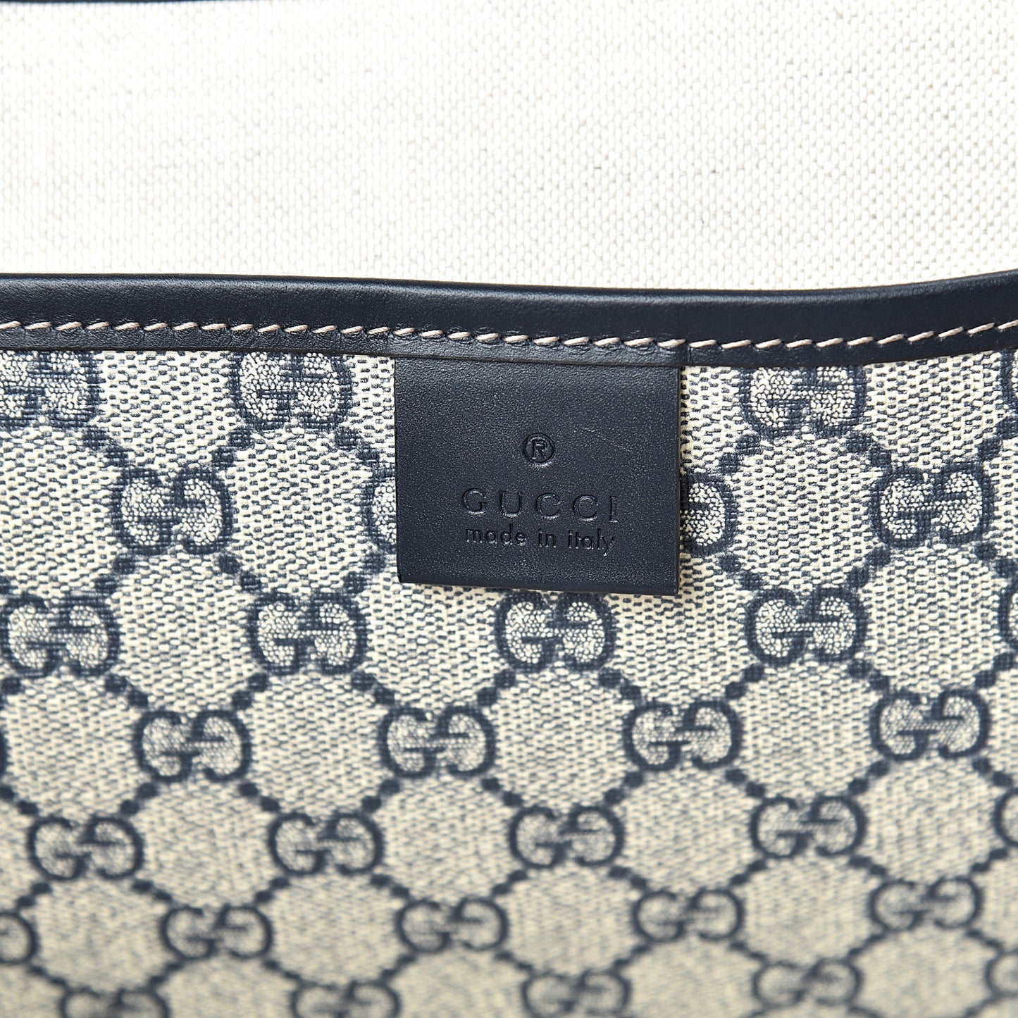 GG Plus Monogram Medium Signature Web Loop Tote Navy