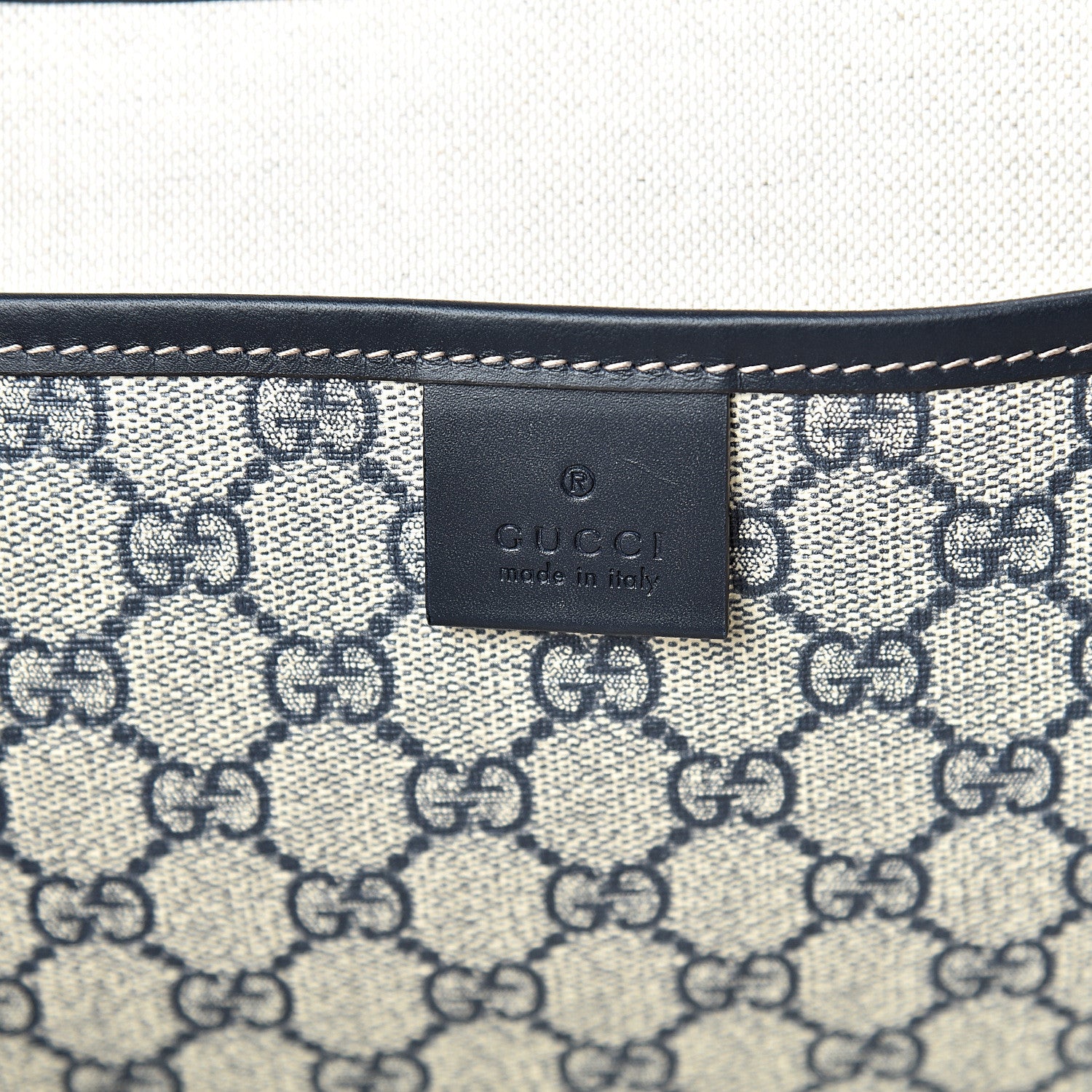 Gucci GG Plus Monogram Medium Signature Web Loop Tote Navy 5 of 9