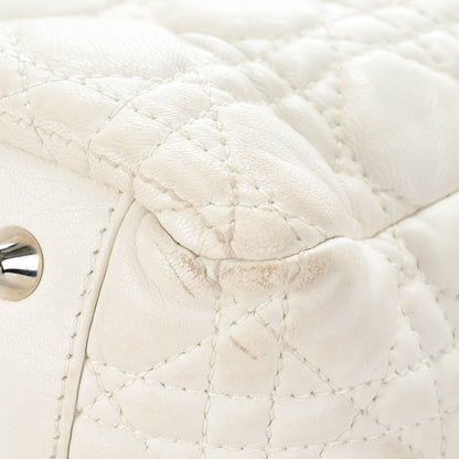 Christian Dior Lambskin Cannage Dior Soft Tote White 9 of 13