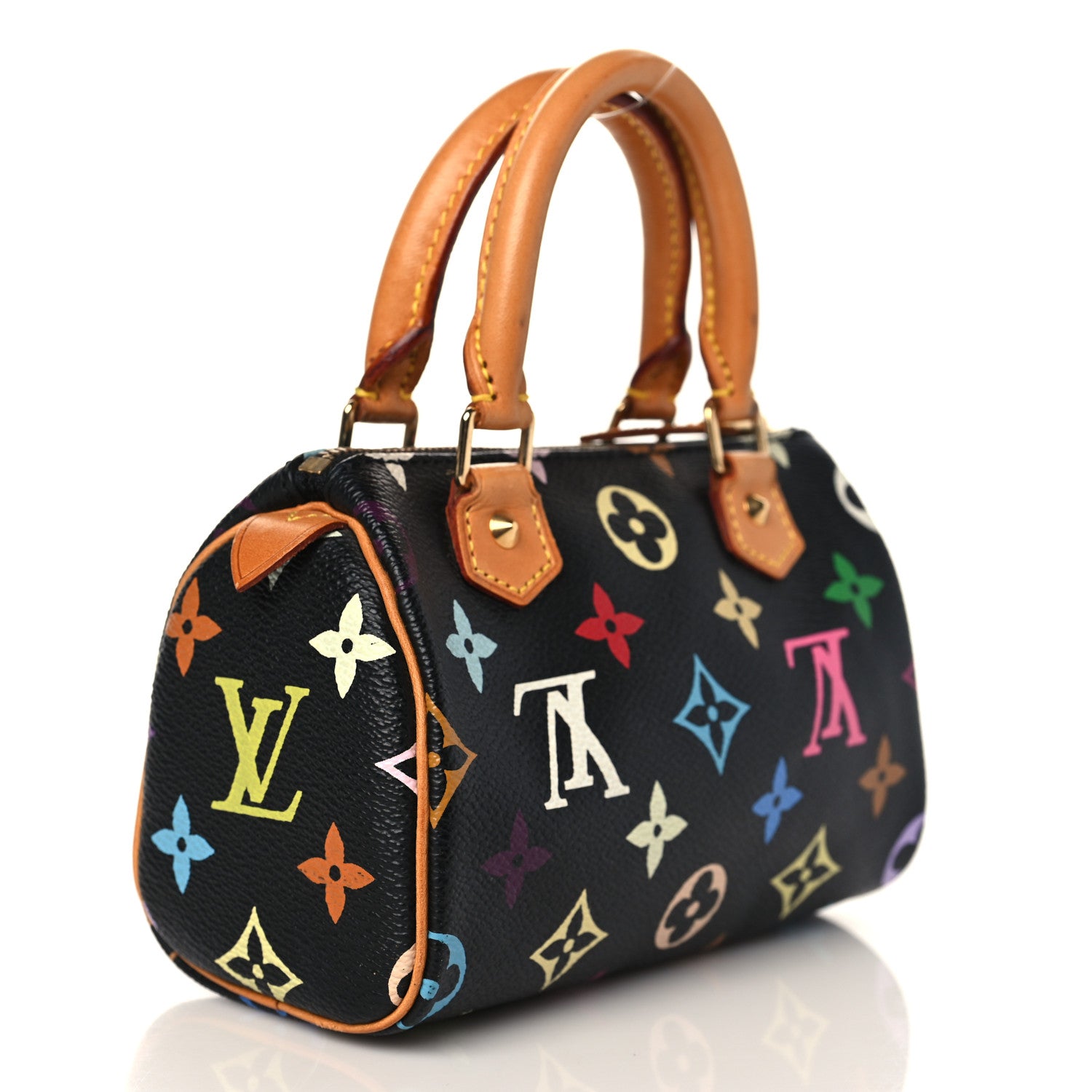 Louis Vuitton Monogram Multicolor Mini Sac HL Speedy Black 3 of 8