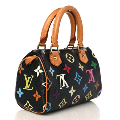 Louis Vuitton Monogram Multicolor Mini Sac HL Speedy Black 3 of 8