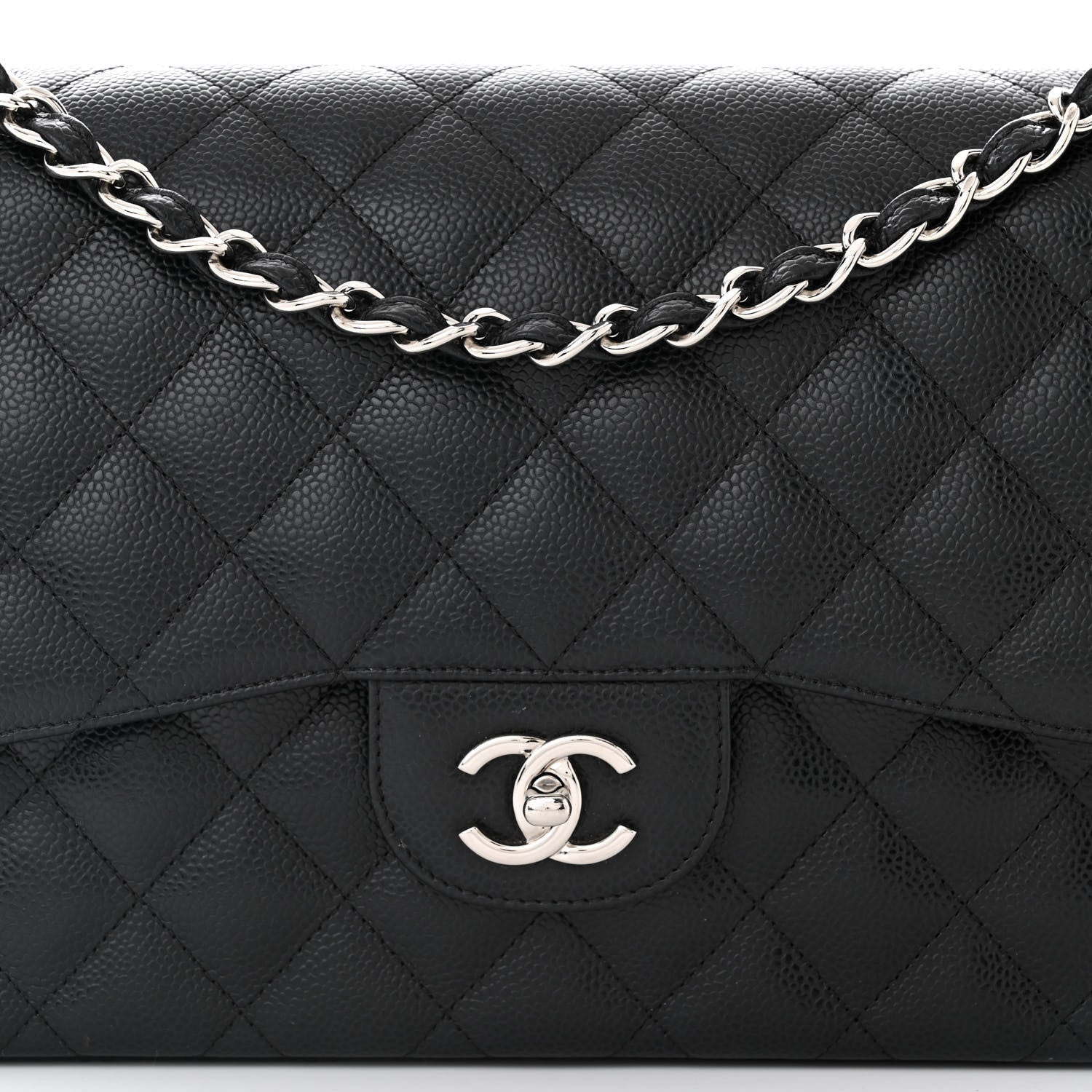 Chanel Caviar Quilted Jumbo Double Flap Black 8 of 11