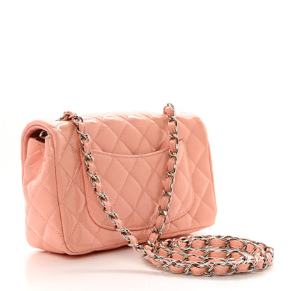 Chanel Patent Calfskin Quilted Mini Rectangular Flap Light Pink 2 of 10