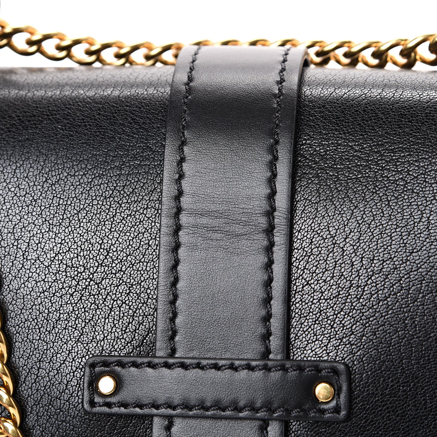 Chloe Shiny Goatskin Calfskin Aby Chain Shoulder Bag Black 11 of 12