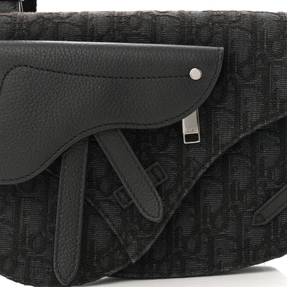 Christian Dior Oblique Saddle Messenger Pouch Black Blue 8 of 10