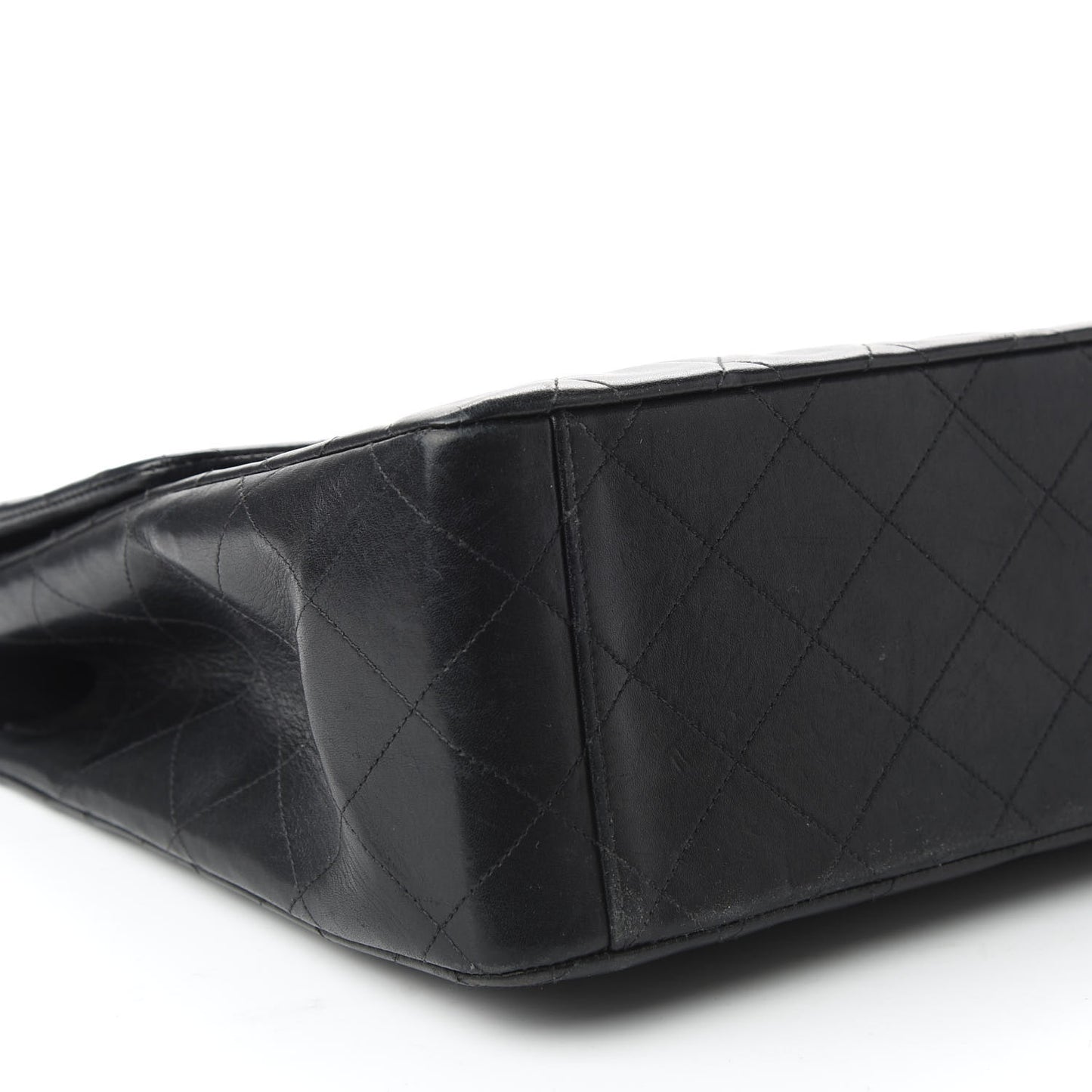 Lambskin Quilted XL Jumbo Single Flap Black