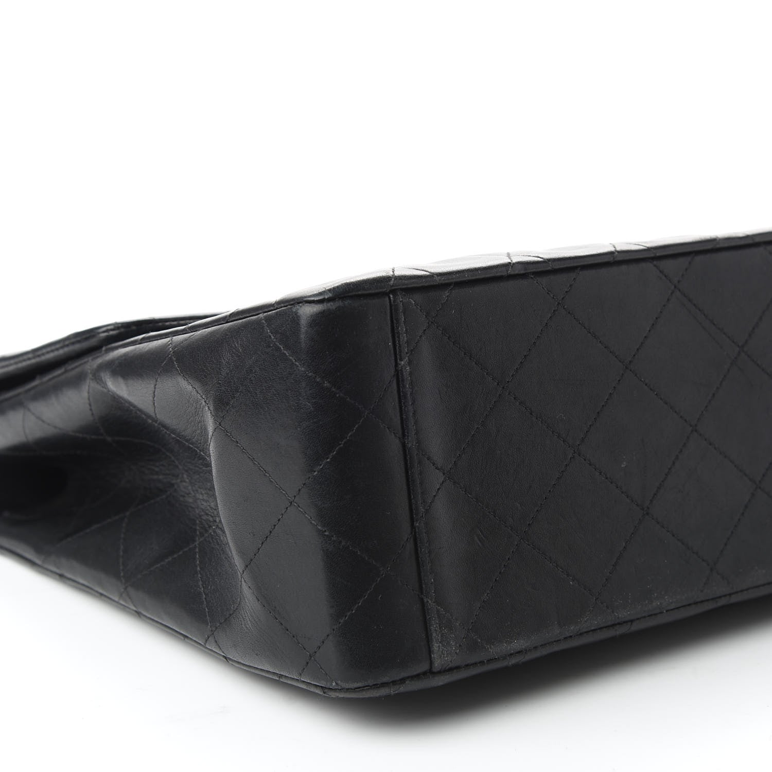 Chanel Lambskin Quilted XL Jumbo Single Flap Black 6 of 11