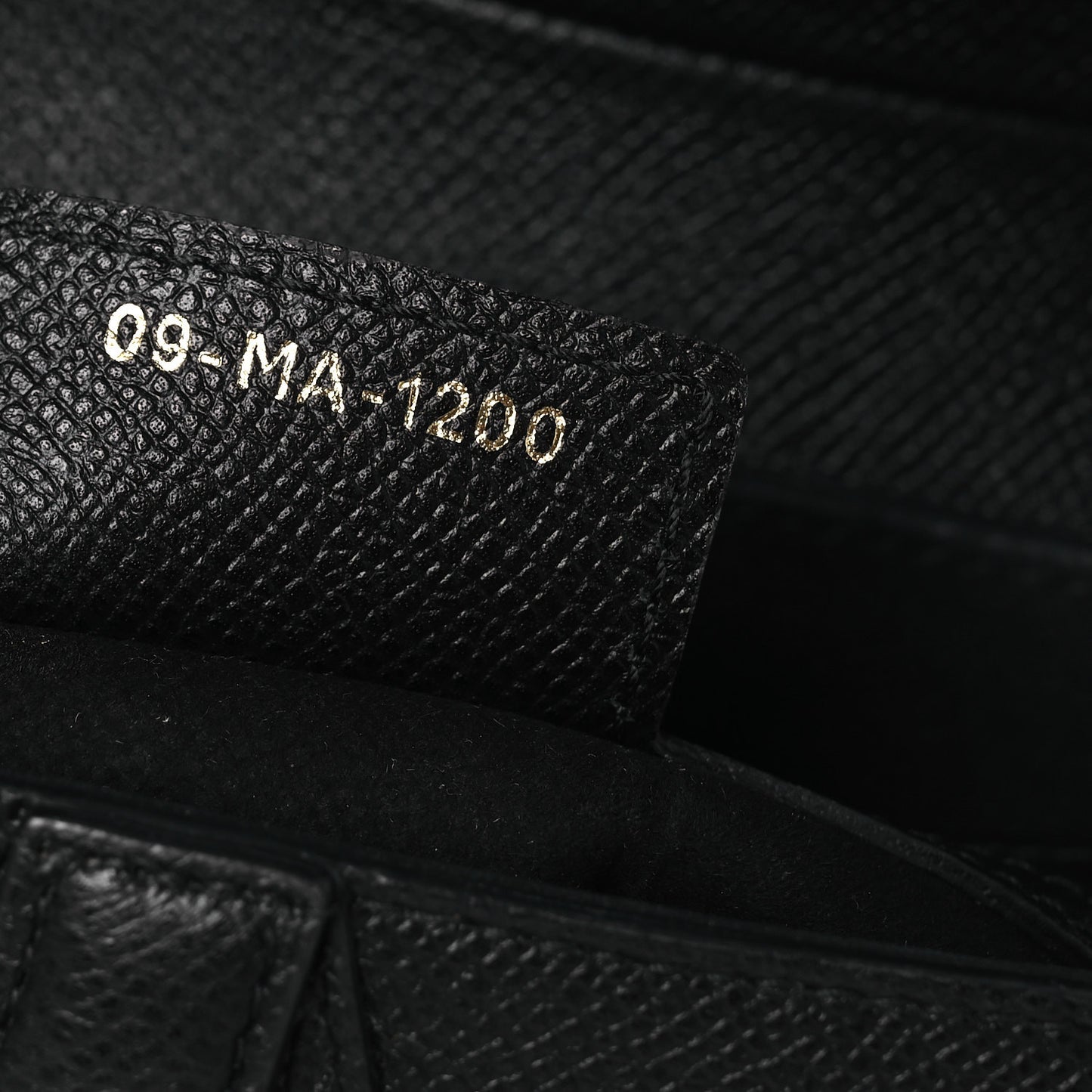 Grained Calfskin Saddle Bag Black