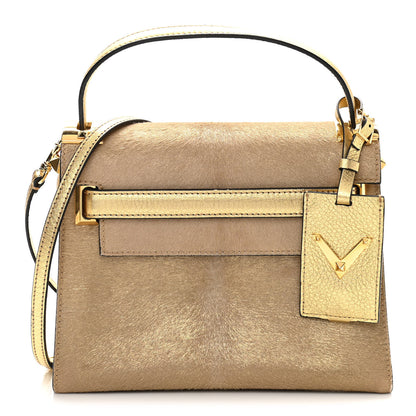 Valentino Garavani Metallic Calf Hair Small My Rockstud Frame Bag Gold 1 of 19