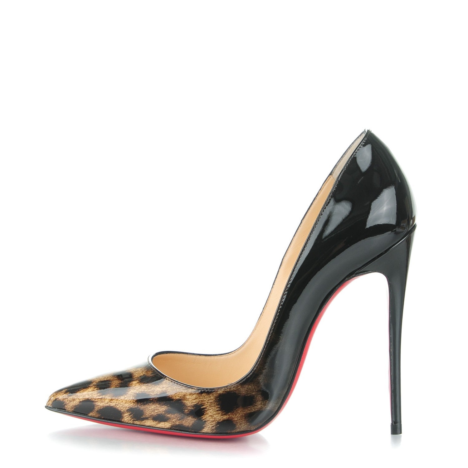 Christian Louboutin Patent Degrade Leopard So Kate 120 Pumps