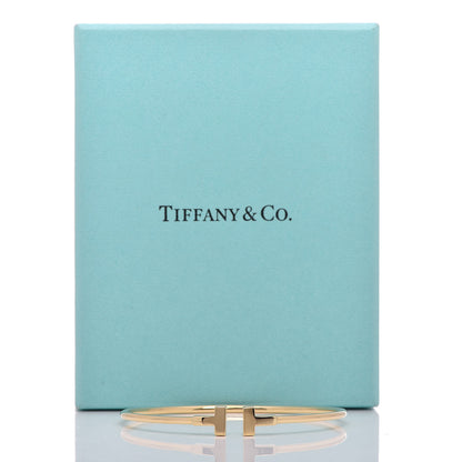 Tiffany 18K Yellow Gold Narrow T Wire Bracelet 5 of 5