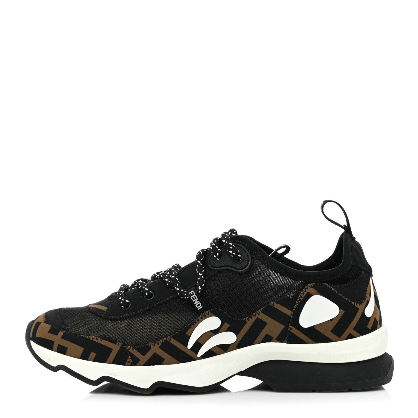 Technical Mesh Lycra FFreedom Patchwork Sneakers 37.5 Black Tobacco