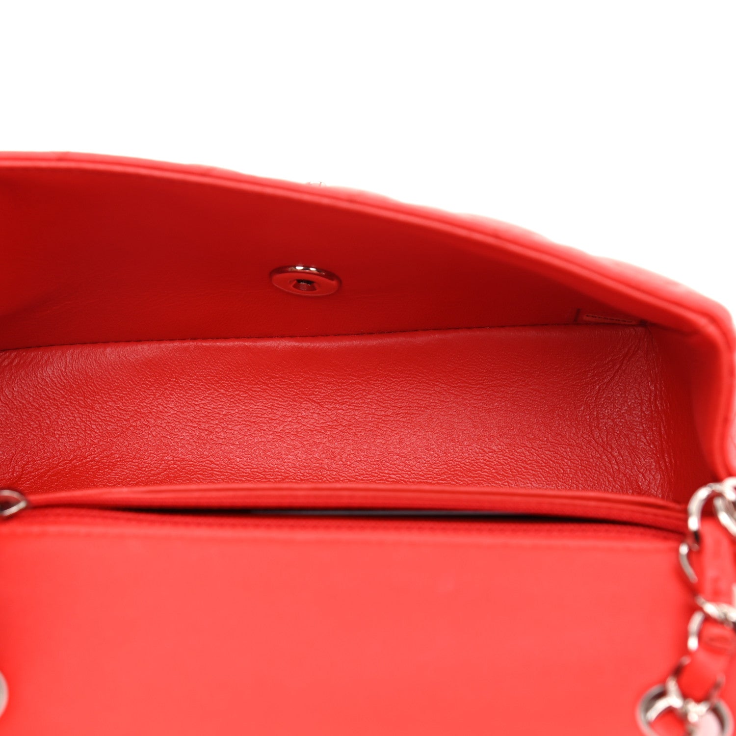 Chanel Lambskin Quilted Mini Rectangular Flap Red 5 of 10