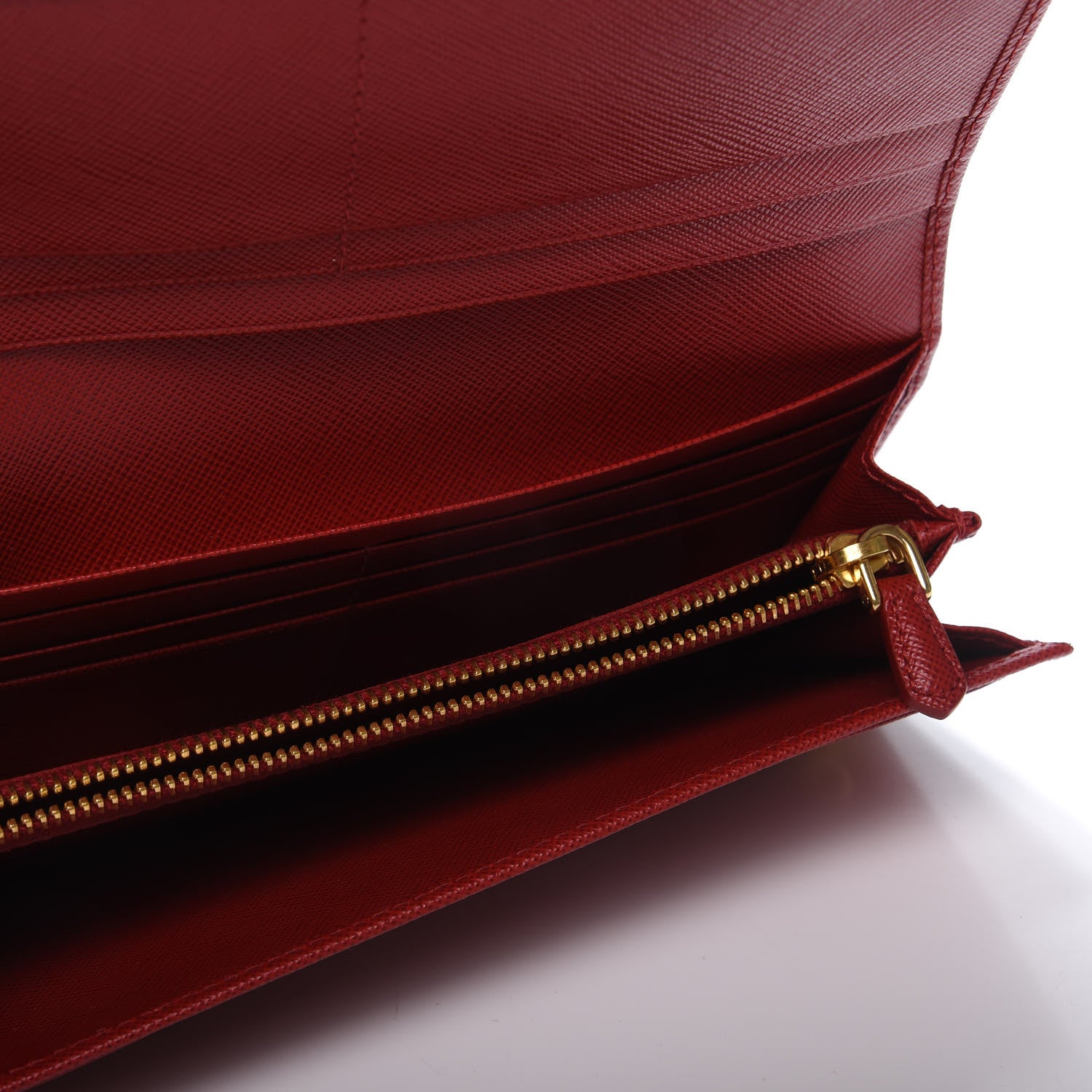Prada Saffiano Fiocco Bow Continental Wallet Fuoco 4 of 11