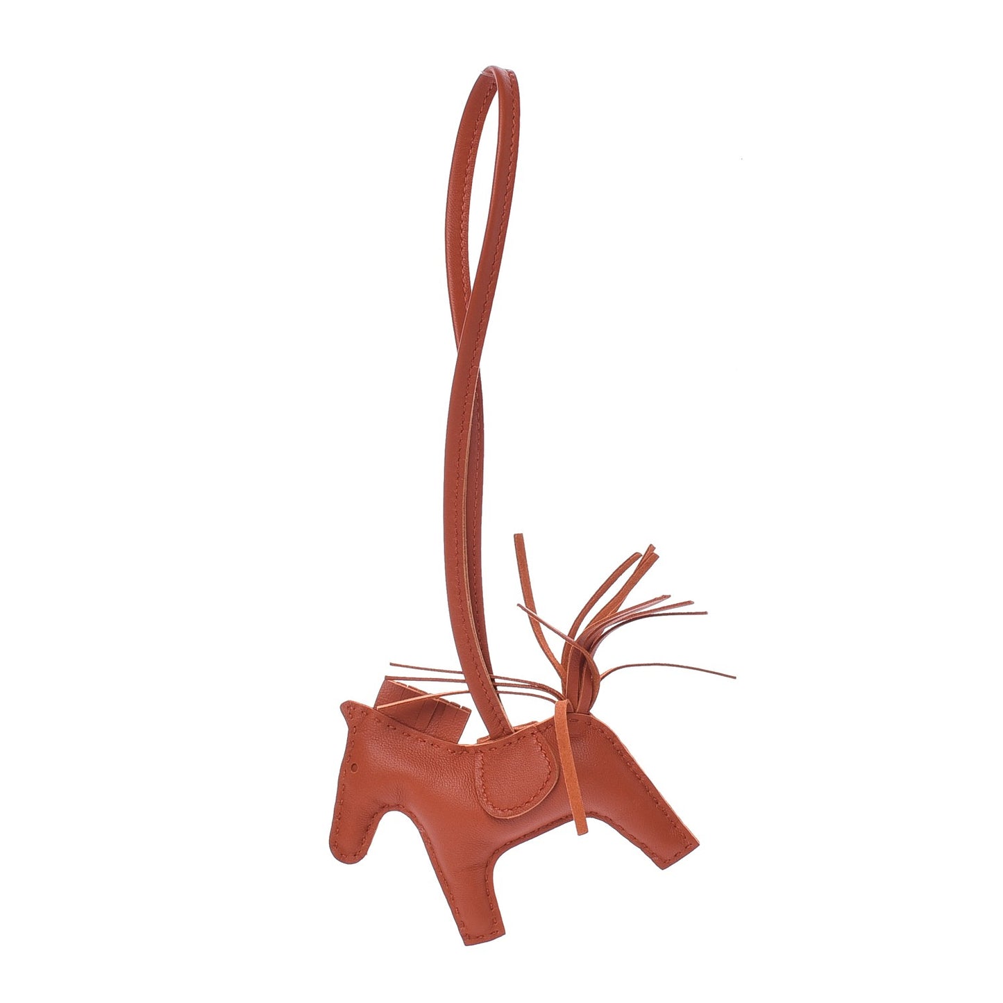 Milo Lambskin Grigri Rodeo Horse Bag Charm PM Cornaline