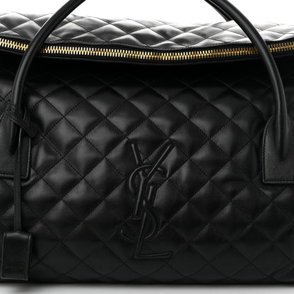Saint Laurent Calfskin Quilted ES Giant Travel Bag Black 8 of 10