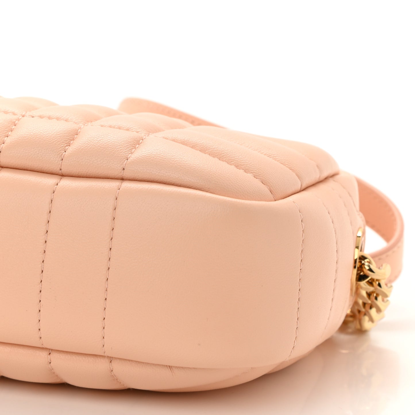 Lambskin Quilted Mini Lola Camera Bag Peach