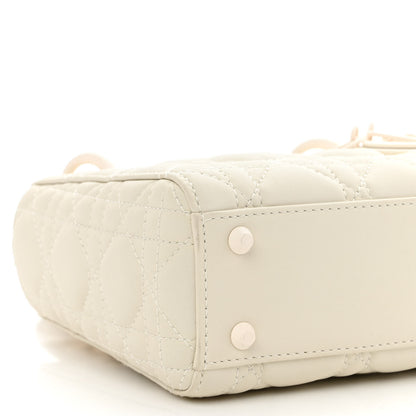Christian Dior Ultra Matte Calfskin Cannage Mini Lady Dior White 8 of 10