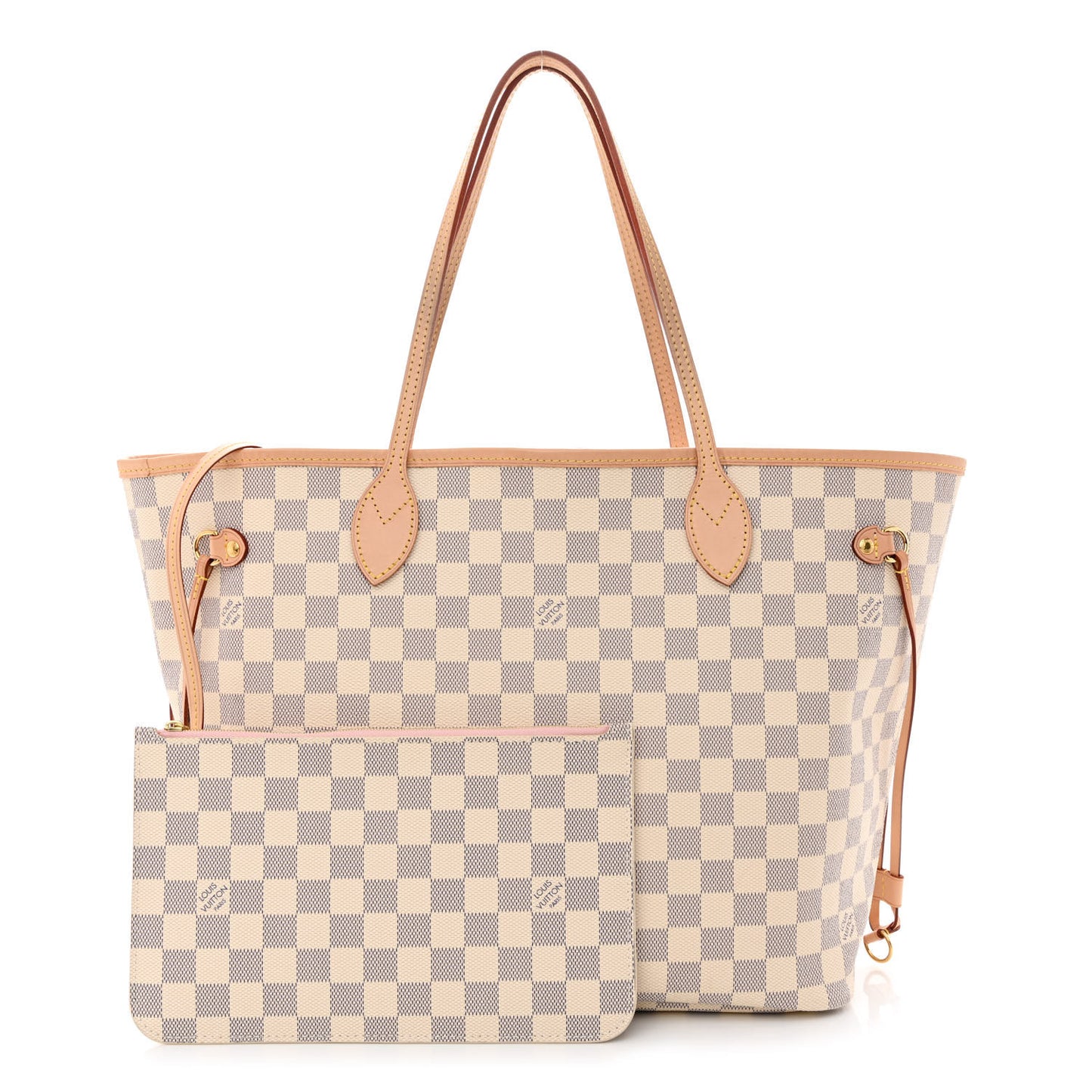 Damier Azur Neo Neverfull MM Rose Ballerine