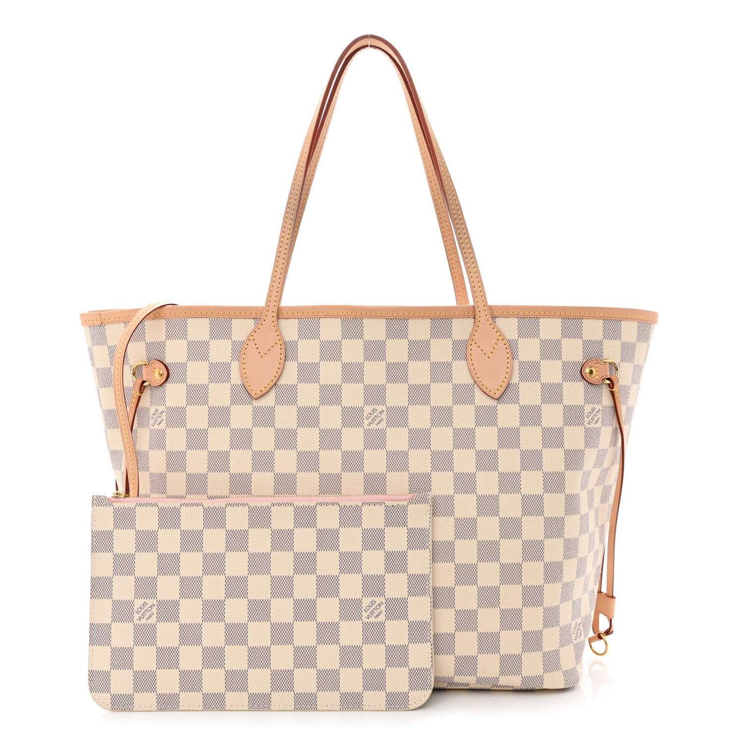 Louis Vuitton Damier Azur Neo Neverfull MM Rose Ballerine 1 of 14