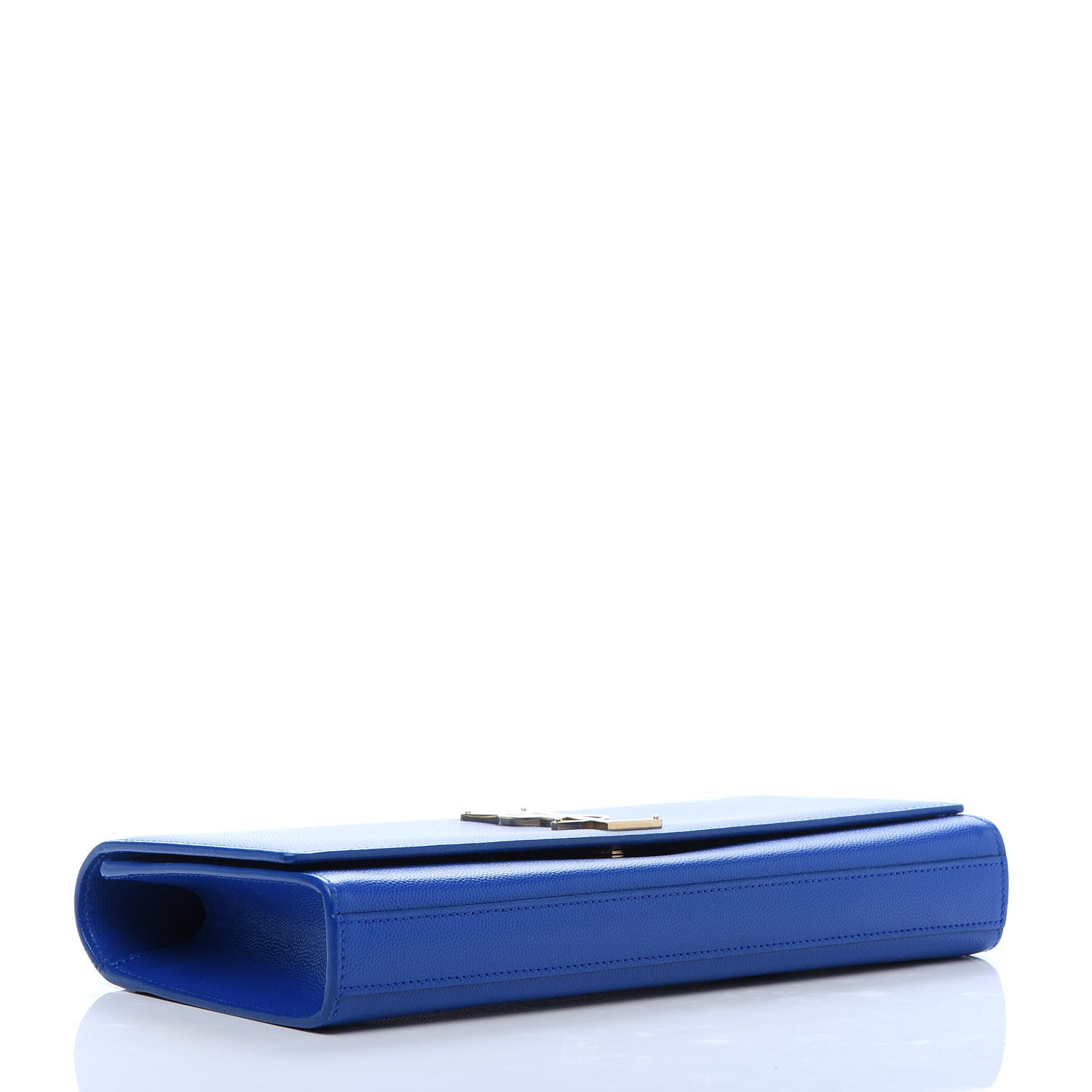 Saint Laurent Grain De Poudre Classic Monogram Cassandre Clutch Blue Majorelle 4 of 13