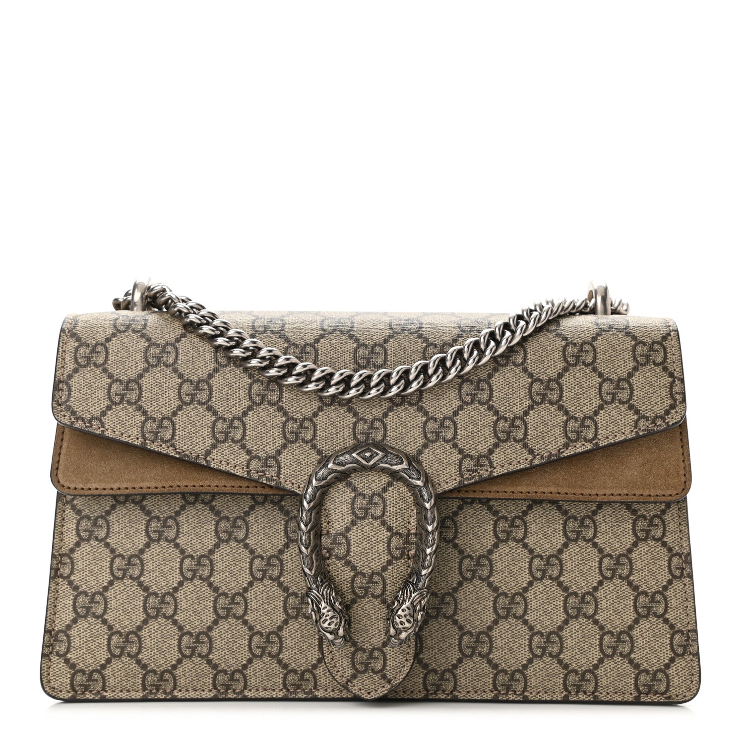 Gucci GG Supreme Monogram Small Dionysus Shoulder Bag Taupe 1 of 11