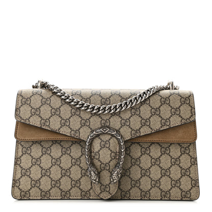 Gucci GG Supreme Monogram Small Dionysus Shoulder Bag Taupe 1 of 11