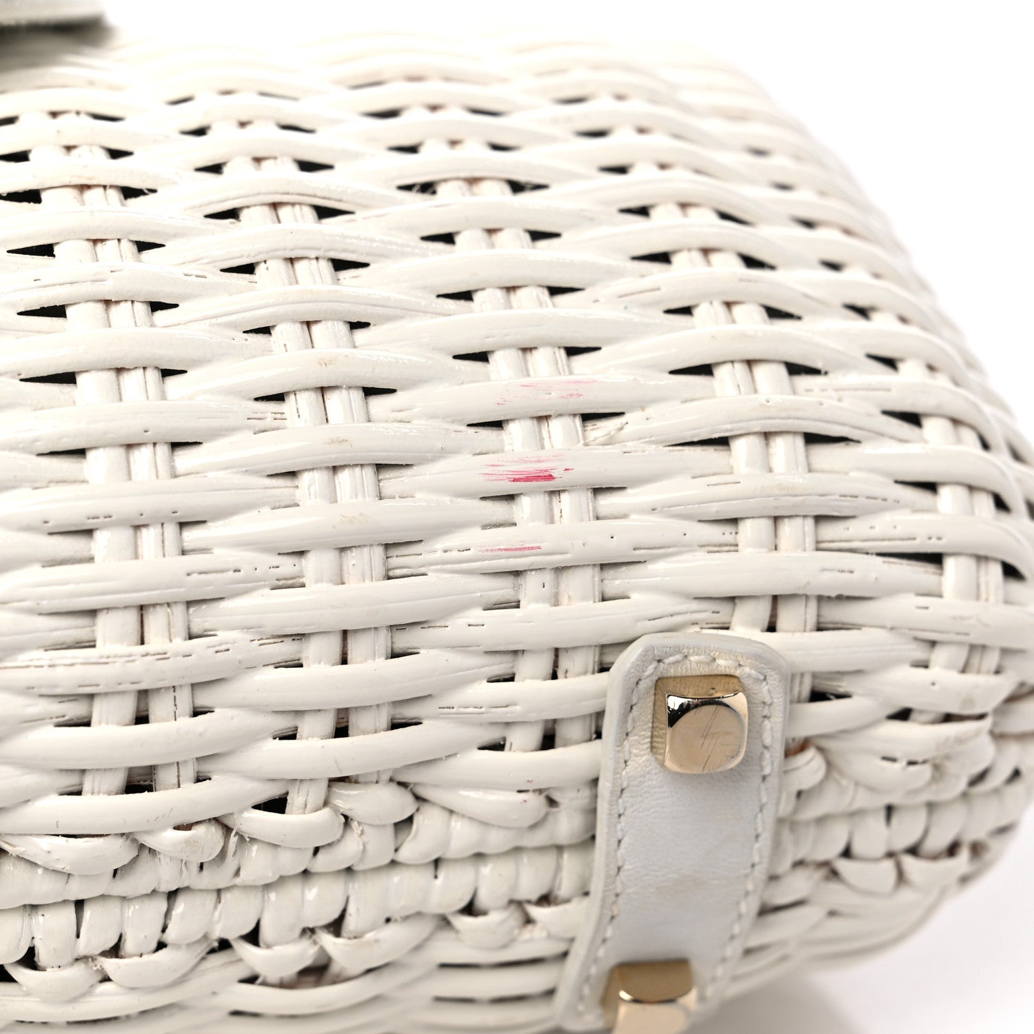 Salvatore Ferragamo Woven Handle Satchel White 12 of 12