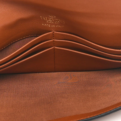 Valentino Garavani Grainy Calfskin Vlogo Wristlet Clutch Tan 6 of 7