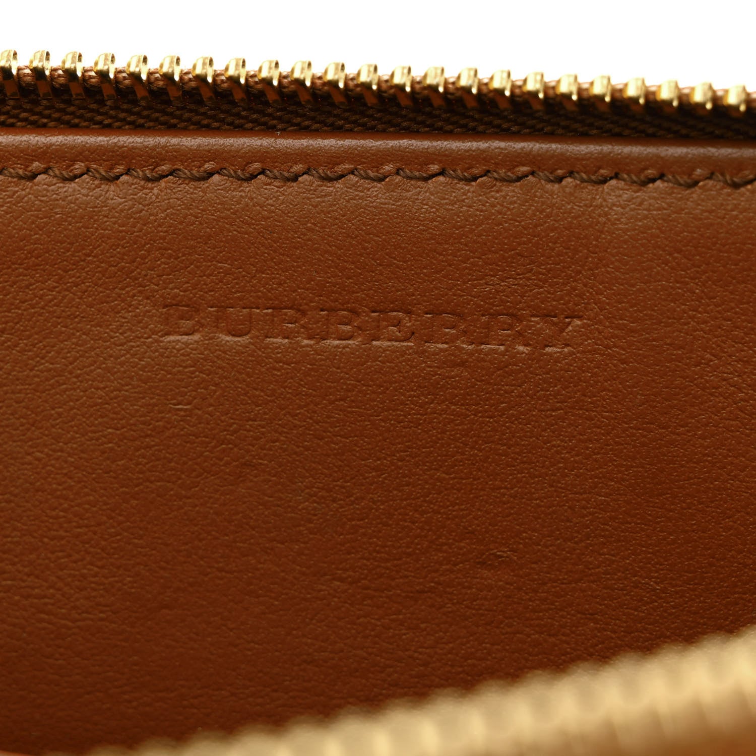 Burberry Haymarket Check Peyton Crossbody Clutch Bag Toffee 6 of 17