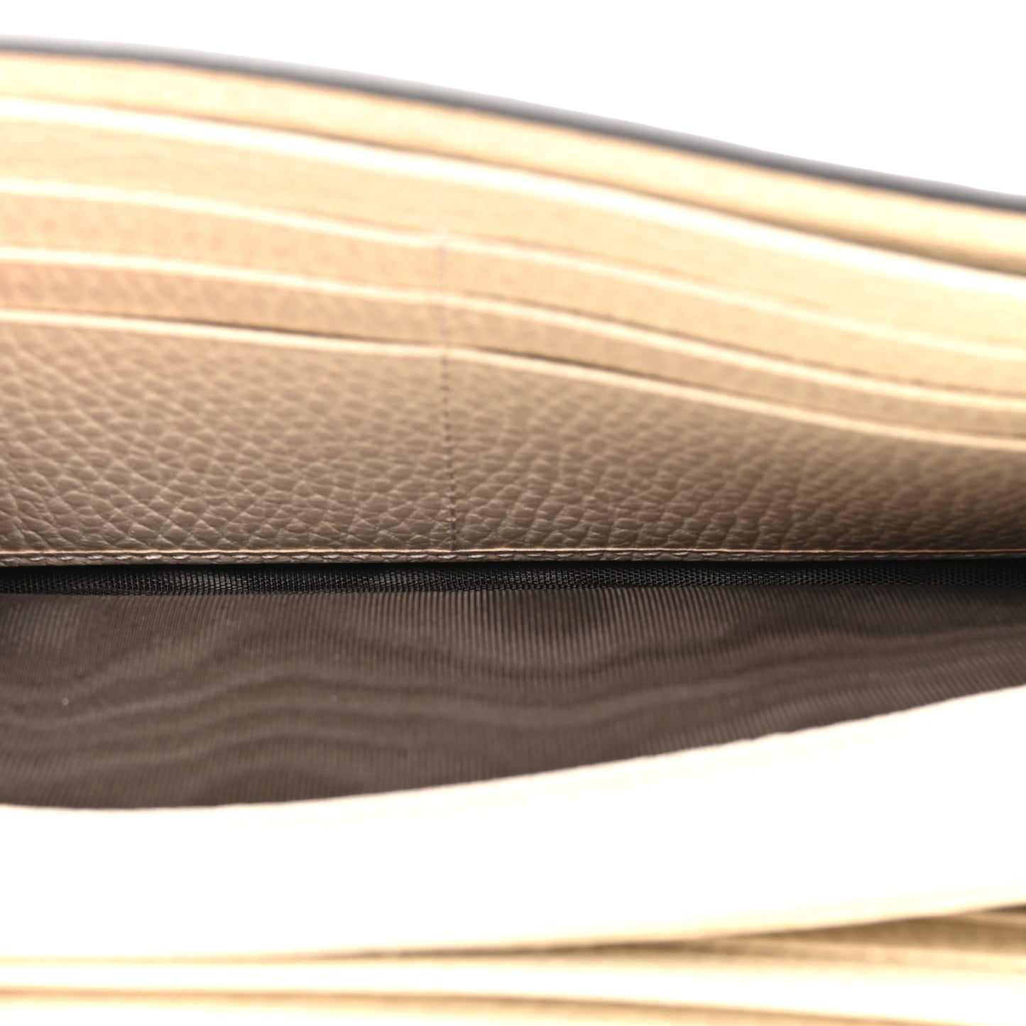 Dollar Calfskin GG Supreme Monogram GG Marmont Continental Wallet Mystic White Beige Ebony