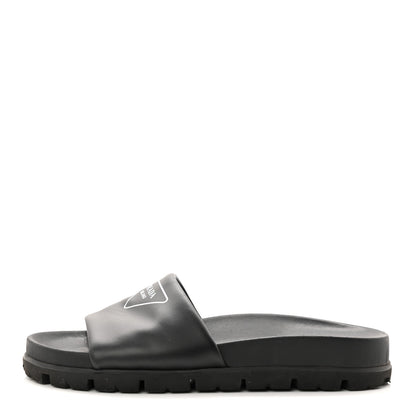 Prada Nappa Womens Lug Sole 20mm Slide Sandals 39 Black 1 of 9