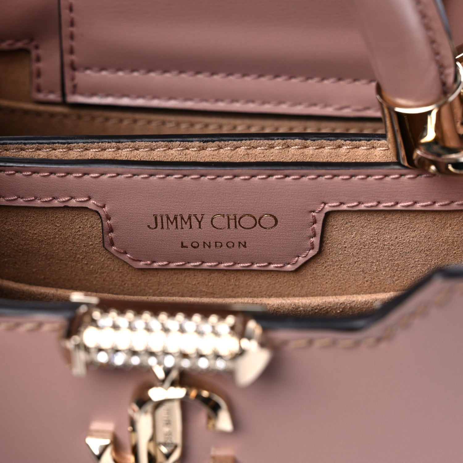 Jimmy Choo Calfskin Mini Varenne Top Handle Satchel Pink 5 of 8