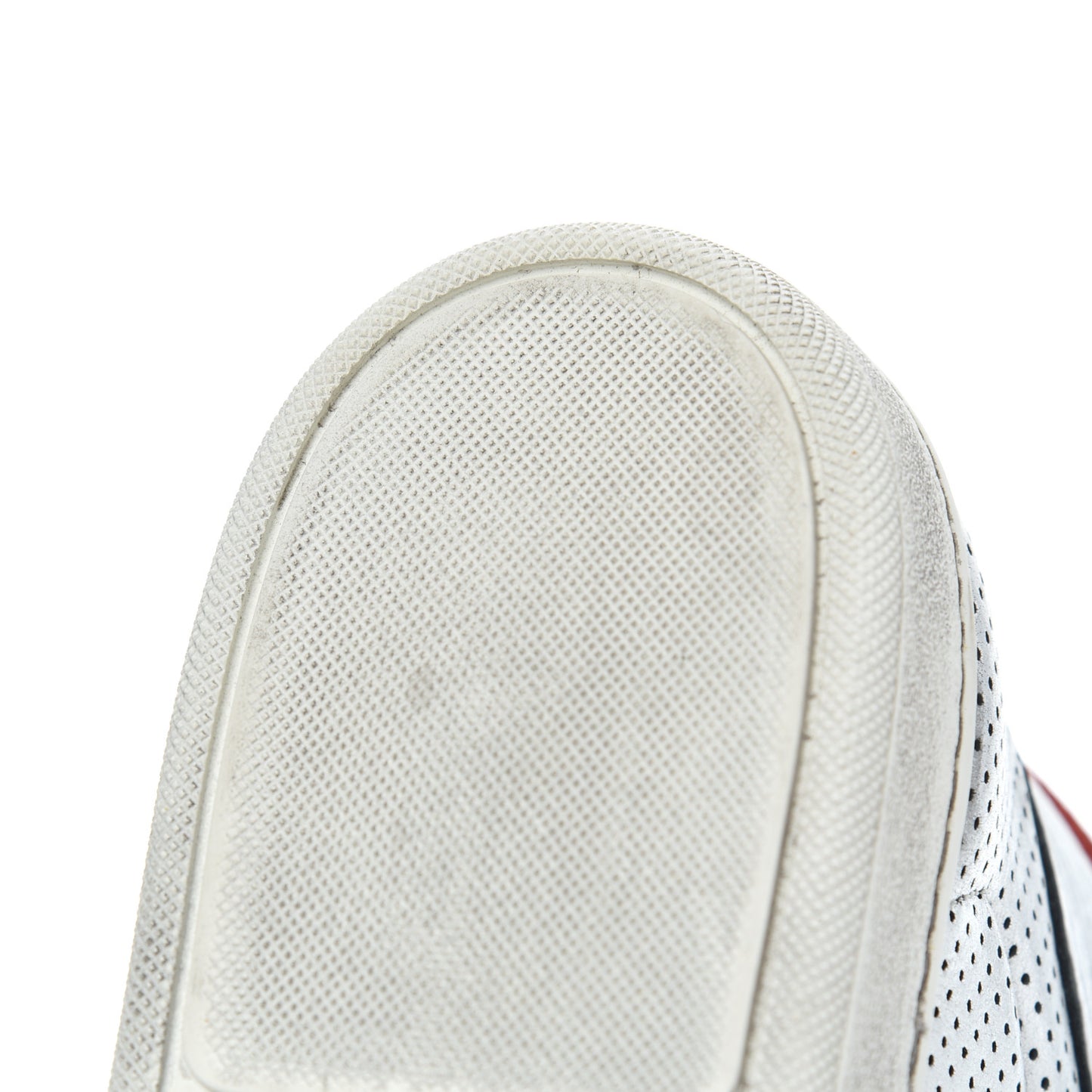 Metallic Calfskin Perforated Court Classic SL/10H High Top Sneakers 41.5 Silver