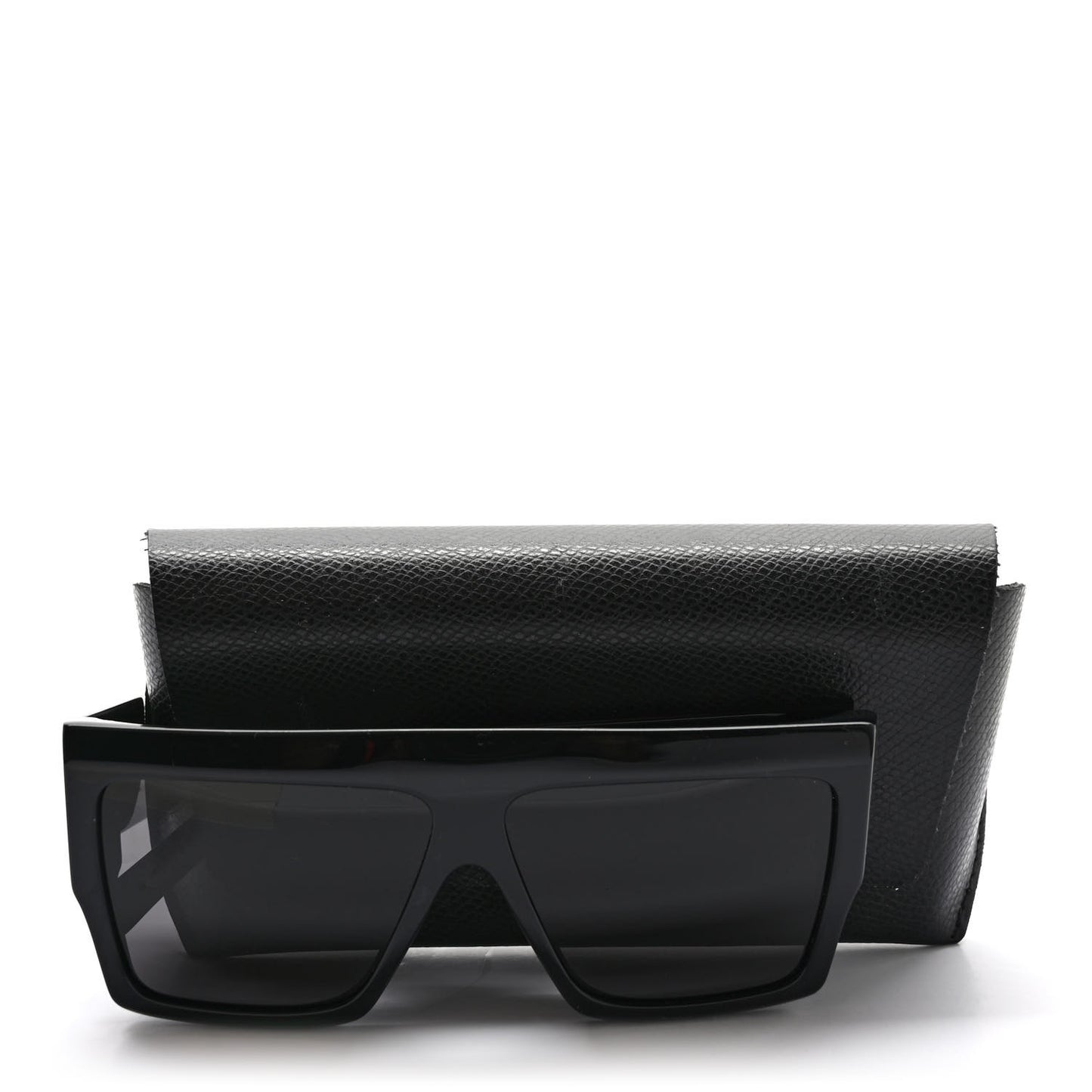 Acetate Flat Top Rectangular Sunglasses CL400921 Black