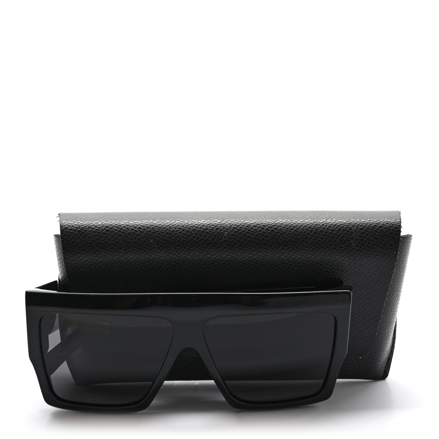 Celine Acetate Flat Top Rectangular Sunglasses CL400921 Black 7 of 7