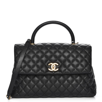 Chanel Caviar Quilted Large Coco Handle Flap Black 1 of 9