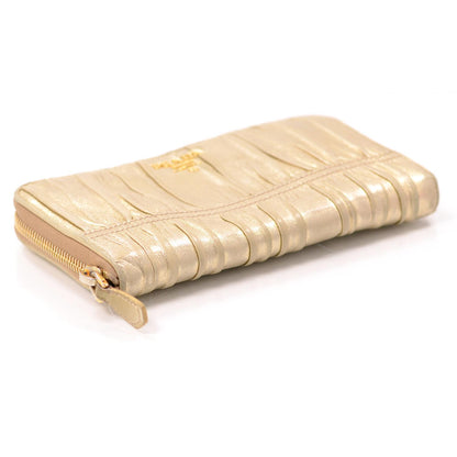 Prada Nappa Gaufre Wallet Platino 4 of 9