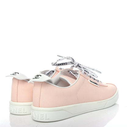 Chanel Canvas Womens Sneakers 38 Light Pink 4 of 11