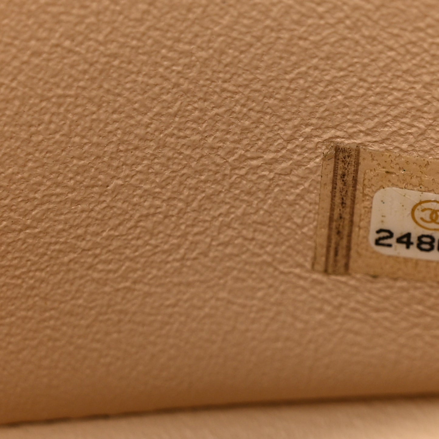Caviar Quilted Jumbo Double Flap Beige