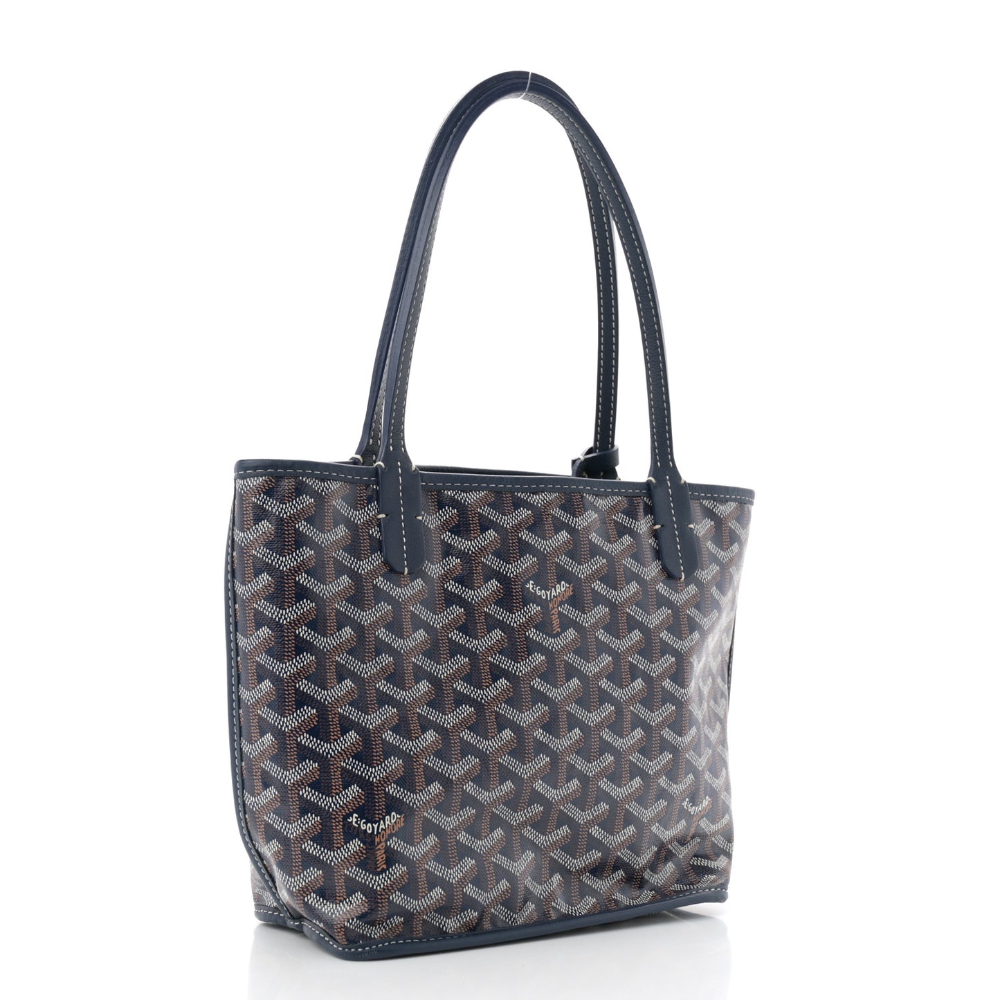 Goyardine Reversible Mini Anjou Navy