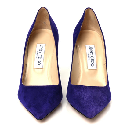 Jimmy Choo Suede Abel Pumps 38 Violet 3 of 9