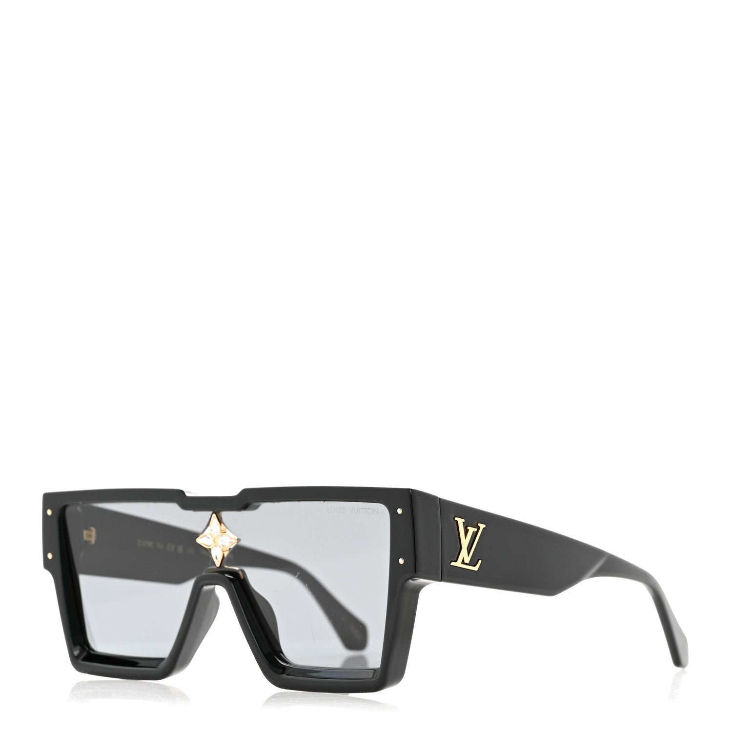 Louis Vuitton Acetate Swarovski Crystal Cyclone Sunglasses Z1578E Black 1 of 9