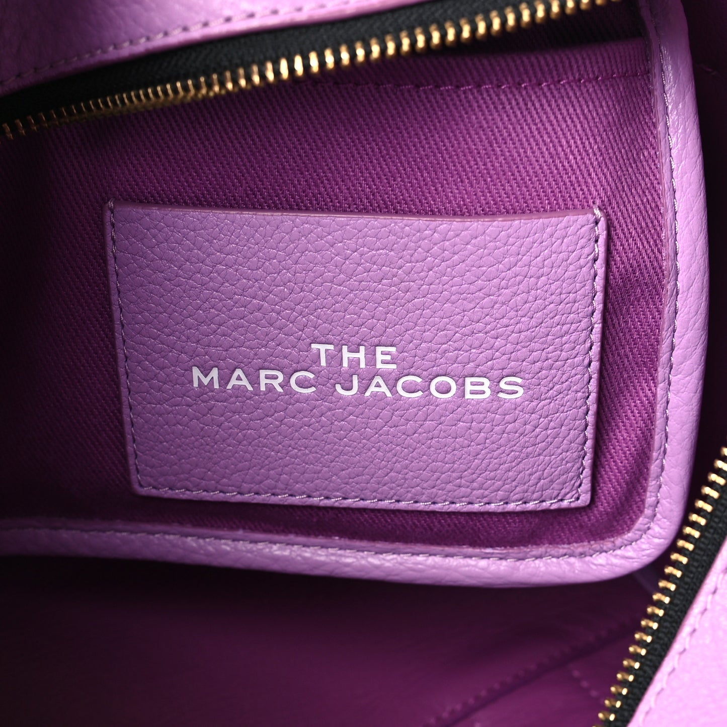 Grained Calfskin Small The Tote Bag Regal Orchid