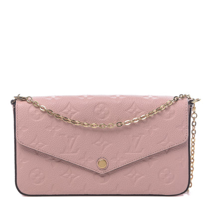 Louis Vuitton Empreinte Pochette Felicie Chain Wallet Rose Poudre 1 of 11