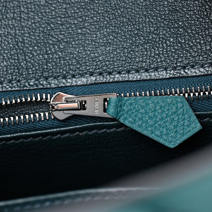 Hermes Togo Verso Birkin 25 Vert Bosphore Bleu Ocean 16 of 32